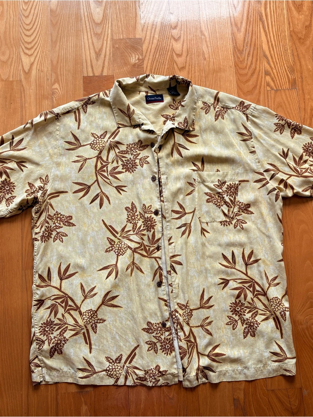 100% Silk Ocean Pacific Button Down